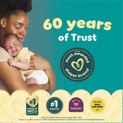 Pañales Talla 5, 104 unidades - Pañales desechables para bebé Pampers Swaddlers, Paquete Enorme