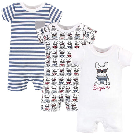 Peleles de algodón unisex Hudson Baby, Perro francés, 6-9 meses