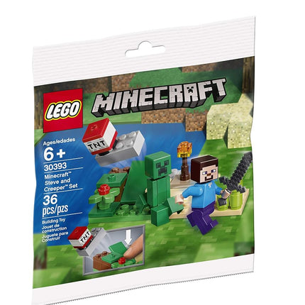 Lego Minecraft Steve and Creeper Polybag Set 30393 (Bagged) Toy