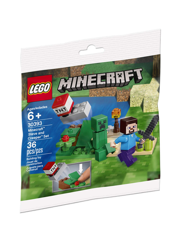 Lego Minecraft Steve and Creeper Polybag Set 30393