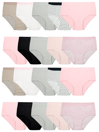 Fruit of the Loom Girls' Tag Free Cotton Brief Und