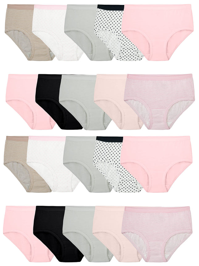 Fruit of the Loom Girls' Cotton Brief Underwear, M