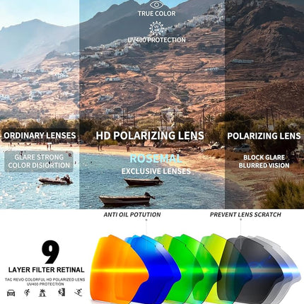 Polarized Sports Sunglasses for Men Women Youth Baseball Cycling Running Driving Fishing Tennis Golf TAC UV400 TR90, White/pink, One Size