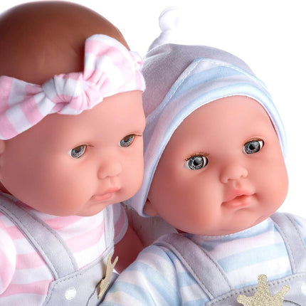 JC Toys Berenguer Boutique 38-cm Twins, Pink and Blue (30050)
