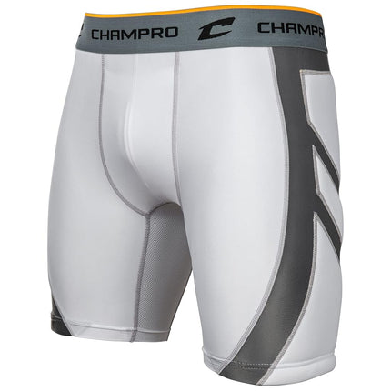 Short de compression coulissant CHAMPRO Wind Up pour jeunes blanc