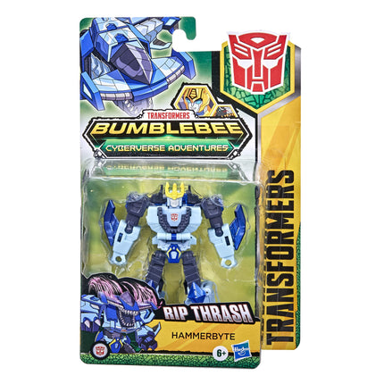 Transformers Toys Bumblebee Cyberverse Adventures Dinobots Unite Figura de ataque de acción Hammerbyte clase guerrero, 6 años en adelante, 13.7 cm