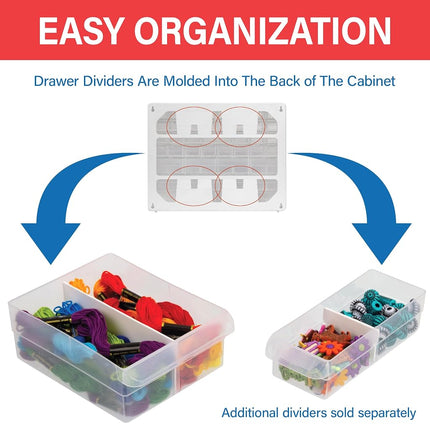 Akro-Mils 10124 24 Drawer Plastic Parts Storage Hardware and Craft Cabinet, 20-Inch x 16-Inch x 6.5-Inch, Black, Gray case with Black Frame