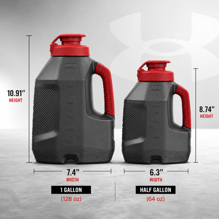 Under Armour 1 Gallon Water Bottle, Large Sports Jug, Durable, Gym Water Bottles for Men Women, Soccer, Basketball