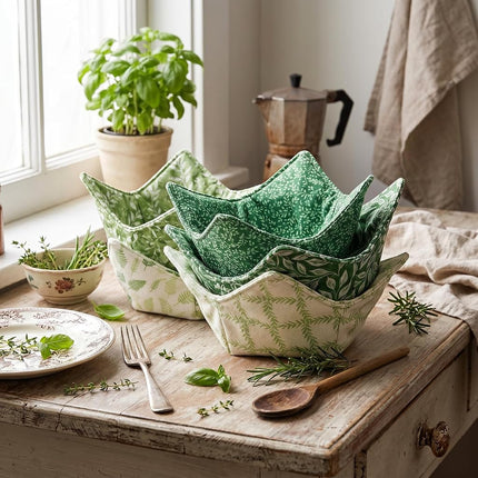 Cotton Microwavable Bowl Cozy, Microwave-Safe Hot Bowl Holders, Soup Bowl Cozy Hot Pads (C5)