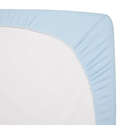 Sábana Ajustable de Punto de Algodón Jersey 100% Natural Supreme de American Baby Company para Colchones de Cuna Estándar y Colchones para Niños Pequeños, Royal, Suave Transpirable, para Niños