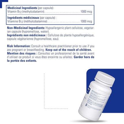 Pure Encapsulations Methylcobalamin 1,000 mcg - Vitamin B12 Supplement - Premium Vitamin B12 Capsules - 60 Capsules