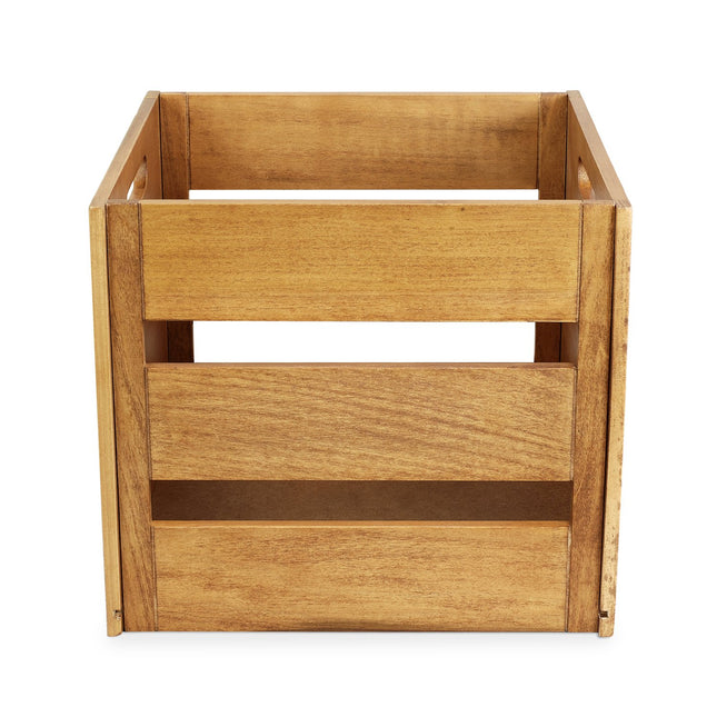 Caja de madera para discos Victrola, color madera