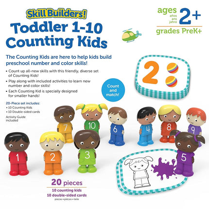 Learning Resources Skill Builders! Toddler 1-10 Counting Kids, Educational Toys for 18 Month Olds, Toddler Activities, Colour Teaching Toys, 20 Pieces, Age 18 Months, Multicolor (LER1060)