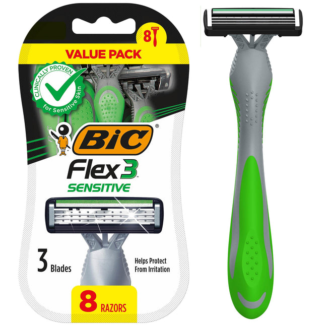 BIC Flex 3 Triple Blade Disposable Razor for Men, 