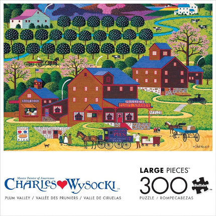 Buffalo Games - Charles Wysocki - Plum Valley - 300 Large Piece Jigsaw Puzzle for Adults - Challenging Puzzle Perfect for Game Nights