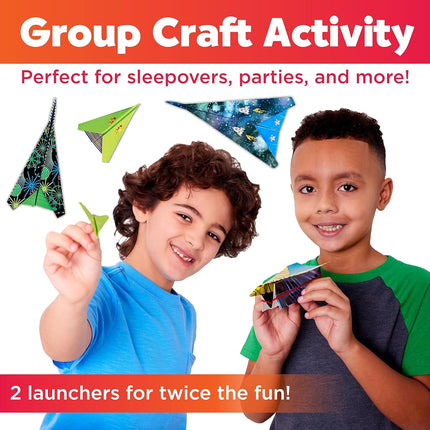 Creativity for Kids Stunt Squadron Avions en Papier Pliables et à Lancer : Créez 80 Avions en Papier, Kit Scientifique STEM pour Enfants, Kit de Bricolage Avions en Papier pour Enfants, Cadeaux et Jouets pour Garçons de 6 à 8 Ans et Plus