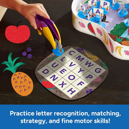 Educational Insights Frida's Fruit Fiesta Alphabet Game, Letter Recognition & Fine Motor Skills Board Game for Preschoolers & Toddlers, Up to 3 Players, Fun Family Game for Kids Ages 4+