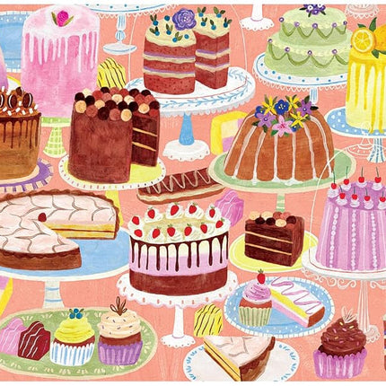 Buffalo Games - Jenny Miriam - Bonjour - Cakes Galore! - 500 Piece Jigsaw Puzzle for Adults - Challenging Puzzle Perfect for Game Nights - Finished Size is 21.25 x 15.00