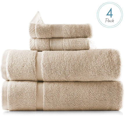 Hearth & Harbor Bath Mat Towels - 100% Ring Spun Cotton Luxury Towels - Ultra Soft & Highly Absorbent, Bathroom Towels, Floor Mat - Cream