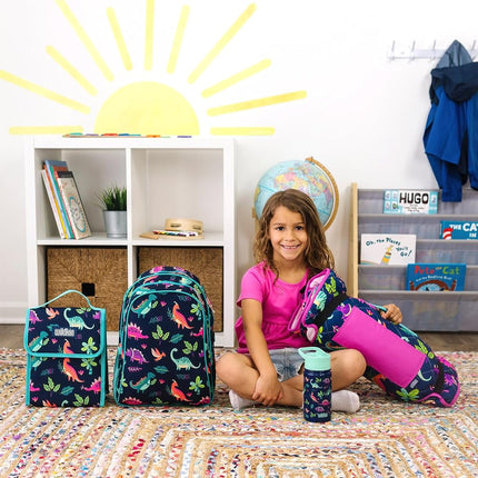 Tapis de sieste matelassé Wildkin pour enfants – Microfibre douce et sangles élastiques – Idéal pour l'école, les soirées pyjama et les voyages – Darling Dinosaurs