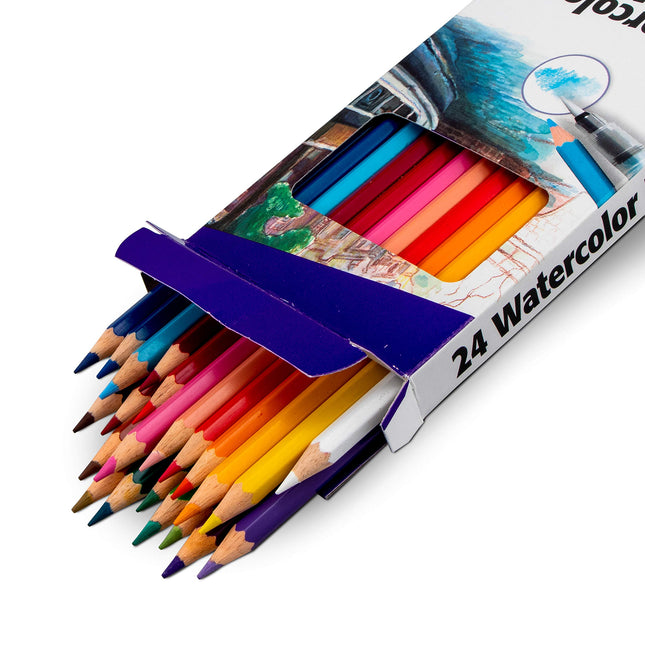 Pental Arts Watercolor Pencils 24/Pkg-Assorted Colors