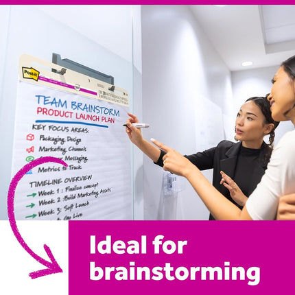 Post-it Super Sticky Wall Easel Mounting System, 15 in Wide x 3.25 in Tall x 1.25 in Deep, Smoke Grey, 2/Pack, Great for Virtual Teachers and Students (EH559-2PK)