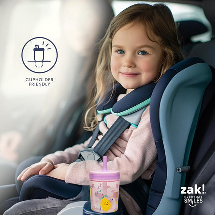 Zak Designs Kelso 15 oz Tumbler Set, (Dino Camo) Non-BPA Leak-Proof Screw-On Lid with Straw Made of Durable Plastic and Silicone, Perfect Toddler Cup Bundle for Kids (2pc Set)