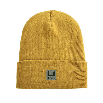 Gorro de pescador HUK para hombre, suave y cálido con puños, color Sand Piper