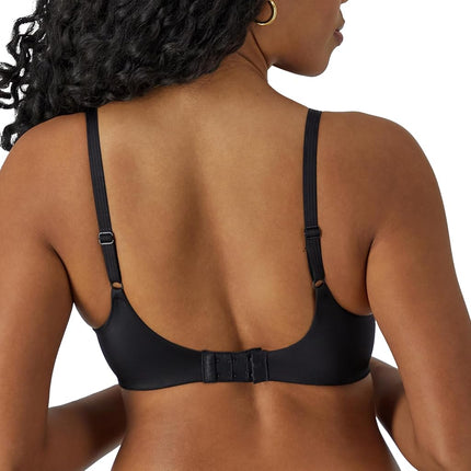 Sujetador con aros de cobertura total One U de Bali para mujer, alisador y ocultador, opaco, negro, 36D