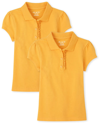 The Children's Place Girls Short Sleeve Ruffle Piq