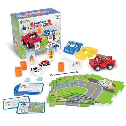 Learning Resources Switcheroo Coding Crew, STEM Toy for Kids, Coding Toy, Interactive Robot, 46 Pieces, Age 4+