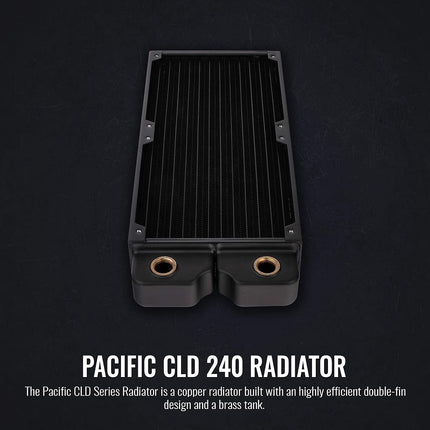 Thermaltake Pacific DIY CLD240 40mm Thick High-Density Double Micro Fins Copper Radiator CL-W281-CU00BL-A