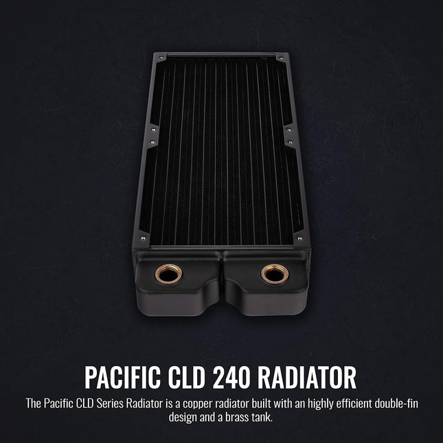 Thermaltake Pacific DIY CLD240 40mm Thick High-Density Double Micro Fins Copper Radiator CL-W281-CU00BL-A