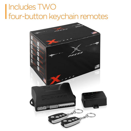 XO Vision DX382 Universal Car Alarm System with Two 4-Button Remotes
