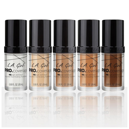 L.A. Girl Pro Coverage Liquid Foundation, Natural, 0.95 Fl Oz (Pack of 1)