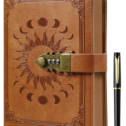 ZXHQ Lockable Diary for Women & Men, A5 Ruled 240 