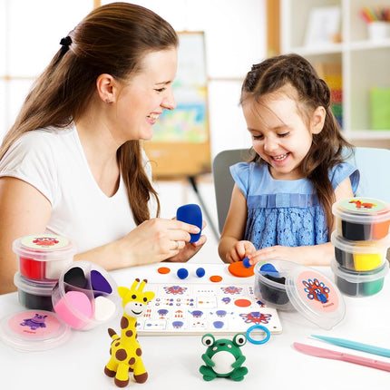 Helsort Air Dry Clay Kit for Kids 6-12, 12 Animal Pots & Sculpting Tools