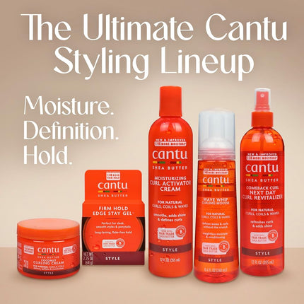 Cantu Comeback Curl Next Day Curl Revitalizer for Natural Hair with Pure Shea Butter, 12 fl oz (Pack of 3)