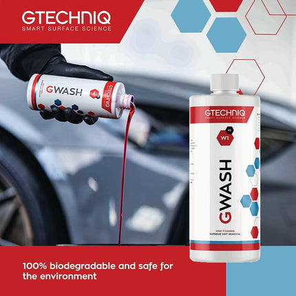 Gtechniq G-Wash, 5 Litre - Car Wash Shampoo. High Foaming with surfactants, supreme dirt removal, PH Neutral, 100% biodegradeable. Suitable for Car Wash, Truck Wash, Motorbike Wash.