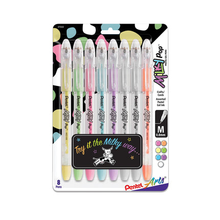 PENTEL ARTS Milky POP Gel PENS Assorted, Multi-Col
