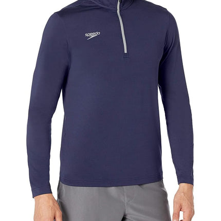 Speedo Unisex-Adult Uv Long Sleeve Shirt Quarter Zip Team Warm Up
