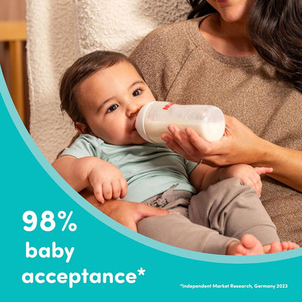 NUK Perfect Match 2-in-1 Natural and Anti-Colic Bottle with Slow Flow, Wide, Adaptable Nipple, 5oz., 2 Pack