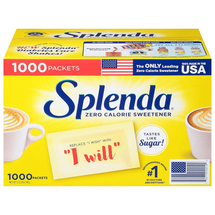 Splenda No Calorie Sweetener 1000 Individual Packe