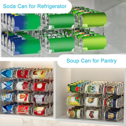STORICANS Can Storage Organiser for Pantry,Adjustable Height and Width Canned Goods Organiser, Soup Can Organiser Holds Up to 48 Cans Food Dispenser Holder for Fridge,Kitchen Cabinet,3 Tier(3 * 4)