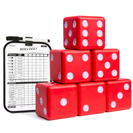 GoSports Giant 3.5 Inch Red Foam Playing Dice Set 