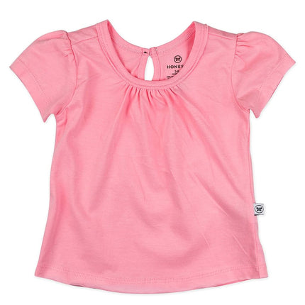 HonestBaby Multipack Short Sleeve T-Shirt Tee 100% Organic Cotton Infant Baby, Toddler, Little Kids Boys, Girls, Unisex, Rainbow Girl, 5T