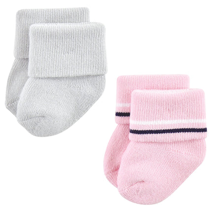 Luvable Friends Baby Girls Unisex Newborn Terry Socks, Sailboat 12-Pack, 0-6 Months, (Pack of 12)