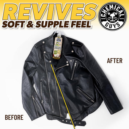 Chemical Guys Leather Nectar Conditioning Rejuvenator – Deep Moisturising Treatment for Dry Leather – Restores Soft Supple Feel on Furniture, Car Interiors, Apparel and More – 473 ml