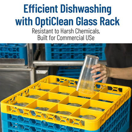 Carlisle FoodService Products Opticlean, Plastic, 19.875 x 19.875 x 1.75 Inches, Yellow