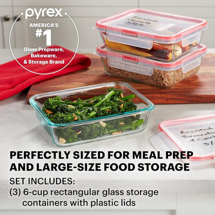 Pyrex Freshlock 6pc Bulk/Leftover Set, 6 Piece